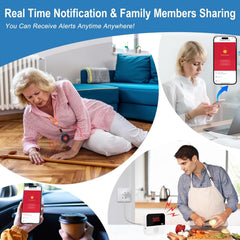 Sanjie Best WiFi Caregiver Pager with Call Button & Watch – Emergency Alert System for Seniors, Disabled, Elderly – Tuya App Remote Alarm & Notification Anywhere