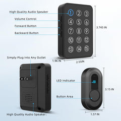 Sanjie Wireless Emergency Call System – 500Ft Range Caregiver Pager with LED Display & 10 Waterproof Buttons