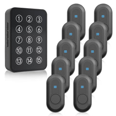 Daytech Wireless Caregiver Pager with LED Display – 500Ft Nurse Call System for Elderly & Patients (Waterproof Call Button)