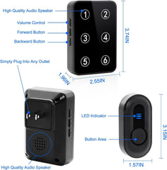 Daytech Wireless Caregiver Pager with LED Display – 500Ft Nurse Call System for Elderly & Patients (Waterproof Call Button)