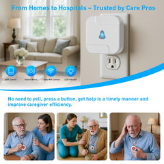 Sanjie WiFi Caregiver Pager with Emergency Call Buttons – APP Alerts for Seniors, Disabled & Remote Care