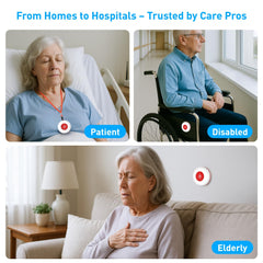 Sanjie WiFi Caregiver Pager with Emergency Call Buttons – APP Alerts for Seniors, Disabled & Remote Care