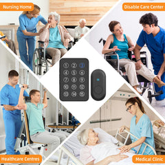 Daytech Wireless Caregiver Pager with LED Display – 500Ft Nurse Call System for Elderly & Patients (Waterproof Call Button)