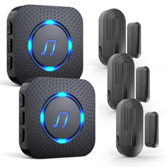 SanJie Wireless Door Alarm Chime – 800FT Entry Alert for Shop, Home & Office with 55 Ringtones