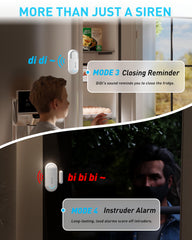 Sanjie Pool Door Alarm for Kids Safety, Wireless Window & Door Alarm Sensor with Remote, 0–120dB Adjustable Volume, 4 Modes, for Home Security & Dementia Monitoring