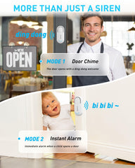 Sanjie Pool Door Alarm for Kids Safety, Wireless Window & Door Alarm Sensor with Remote, 0–120dB Adjustable Volume, 4 Modes, for Home Security & Dementia Monitoring