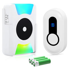 Sanjie Wireless Battery Operated Doorbell with Vibration & LED Flash – Loud Door Chime Kit for Home, Hearing Impaired, 4 Modes, 5 Volume Levels