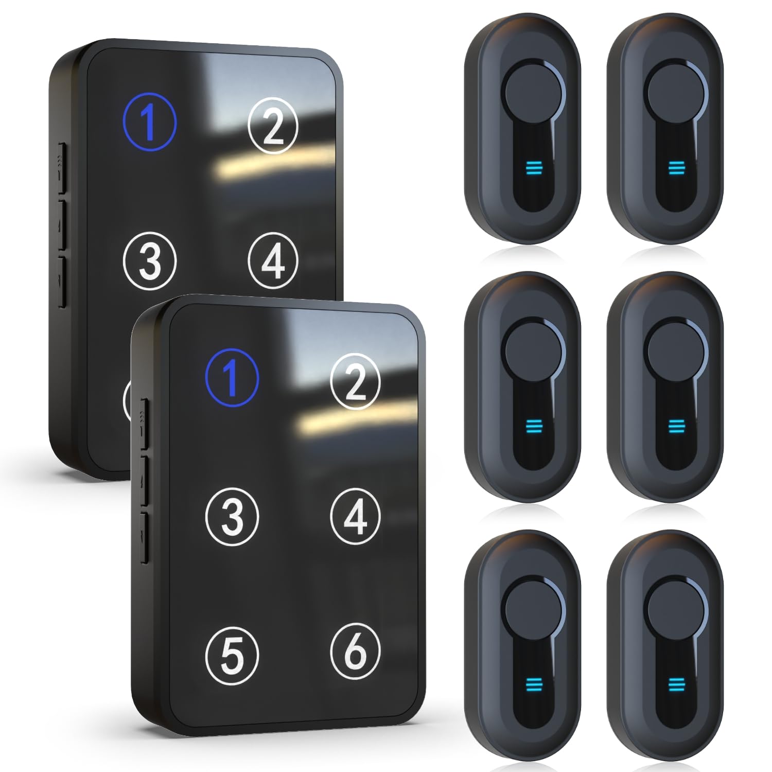 Daytech Wireless Caregiver Pager with LED Display – 500Ft Nurse Call System for Elderly & Patients (Waterproof Call Button)