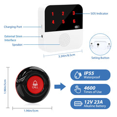 Sanjie TY05 Transform How You Care for Your Loved Ones – Even From Miles Away  No Monthly Fee with Led Number Display
