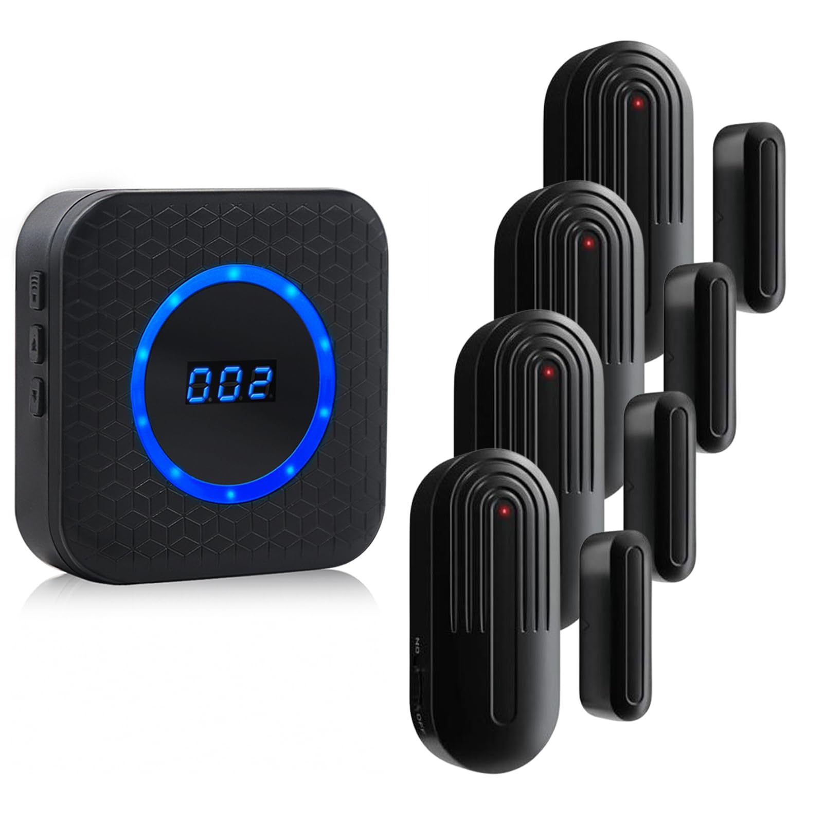 SanJie Wireless Door Chime with Sensor for Home, Office, or Business – 800Ft Range, 55 Chimes, 5 Volume Levels, Entry Alert for Door/Window