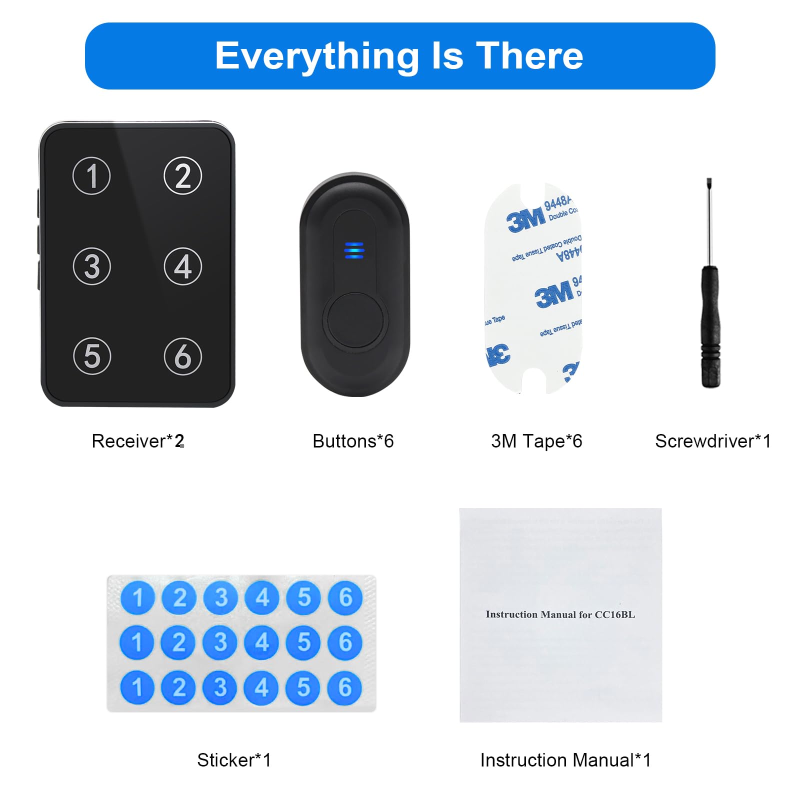 Sanjie Wireless Caregiver Pager for Elderly with Call Button & LED Display or Elderly/Patient/Disabled at Home/Hospital/Clinic