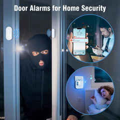 Sanjie WiFi Door Chime Alarm with App Notifications – Smart Door Sensor for Home & Business Security