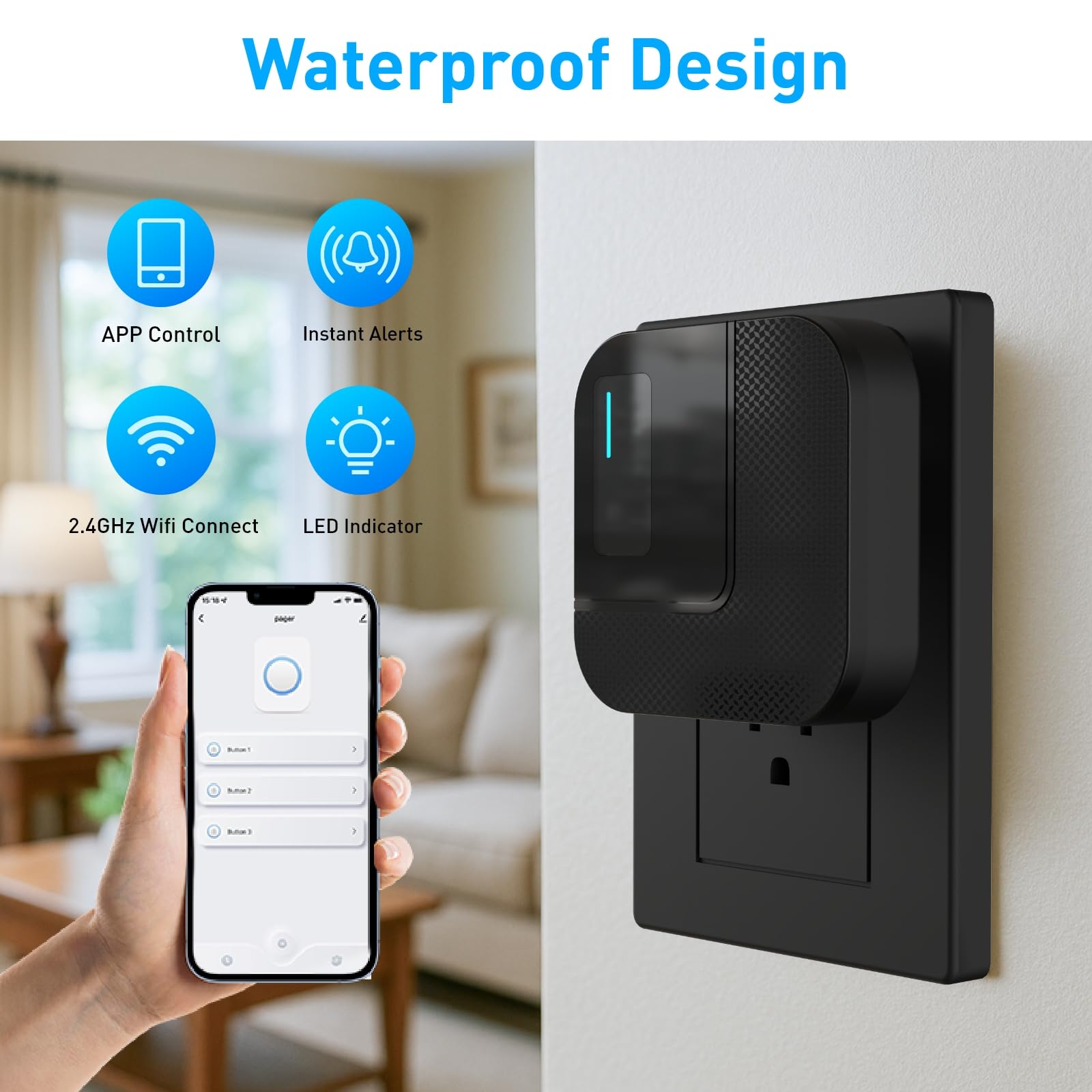 SanJie WiFi Emergency Call System with App Alerts & SOS Buttons