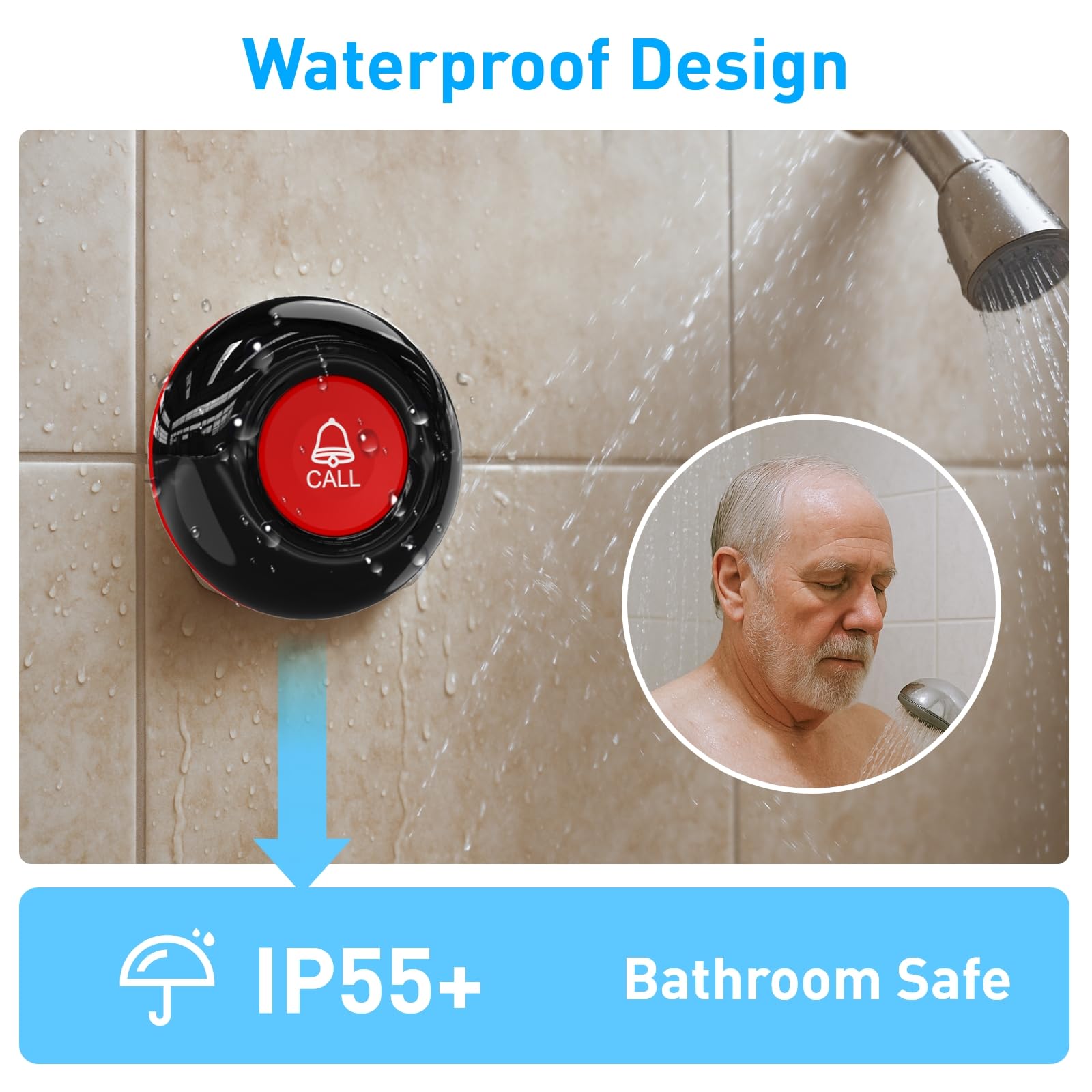 SanJie WiFi Emergency Call System with App Alerts & SOS Buttons