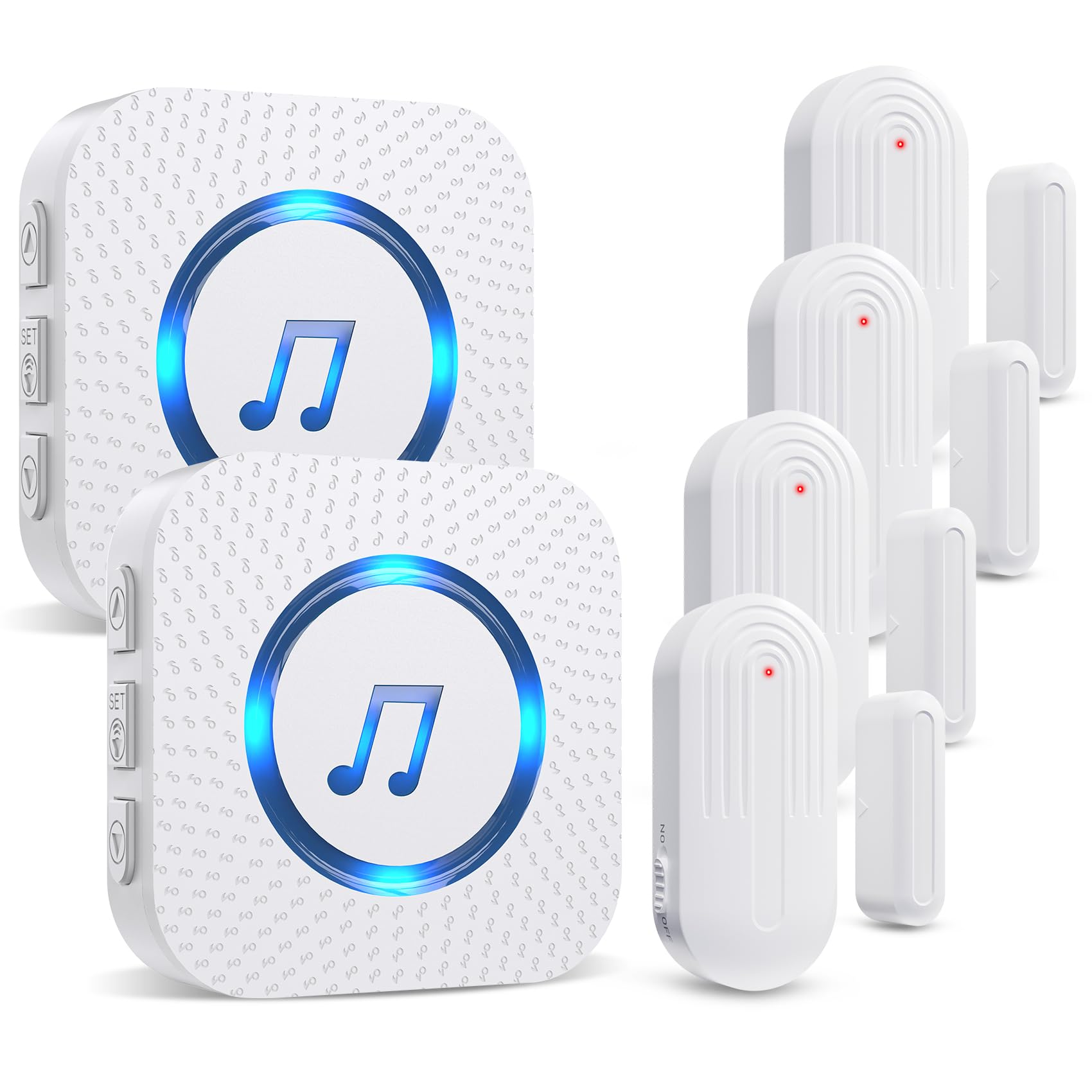 SanJie Wireless Door Chime for Business & Home – 500FT Range Entry Alert with 26 Chimes & Volume Control