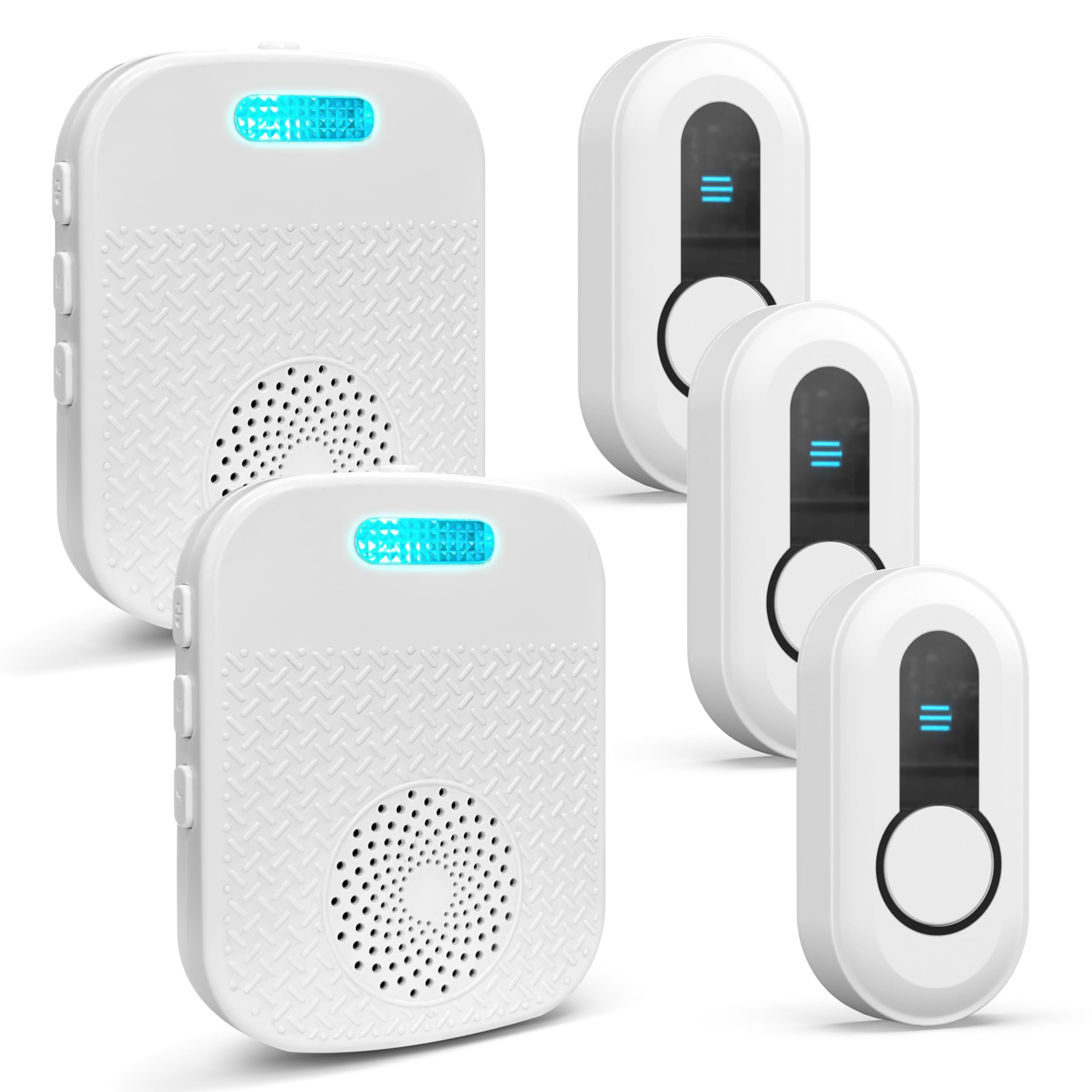 Sanjie Portable Rechargeable Elderly Call Button System with 328Ft Range