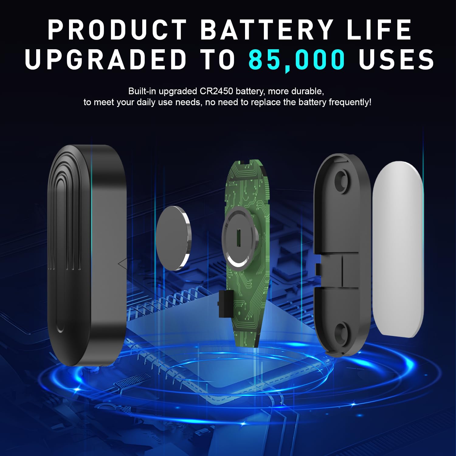 SanJie Wireless Door Chime with Sensor for Home, Office, or Business – 800Ft Range, 55 Chimes, 5 Volume Levels, Entry Alert for Door/Window