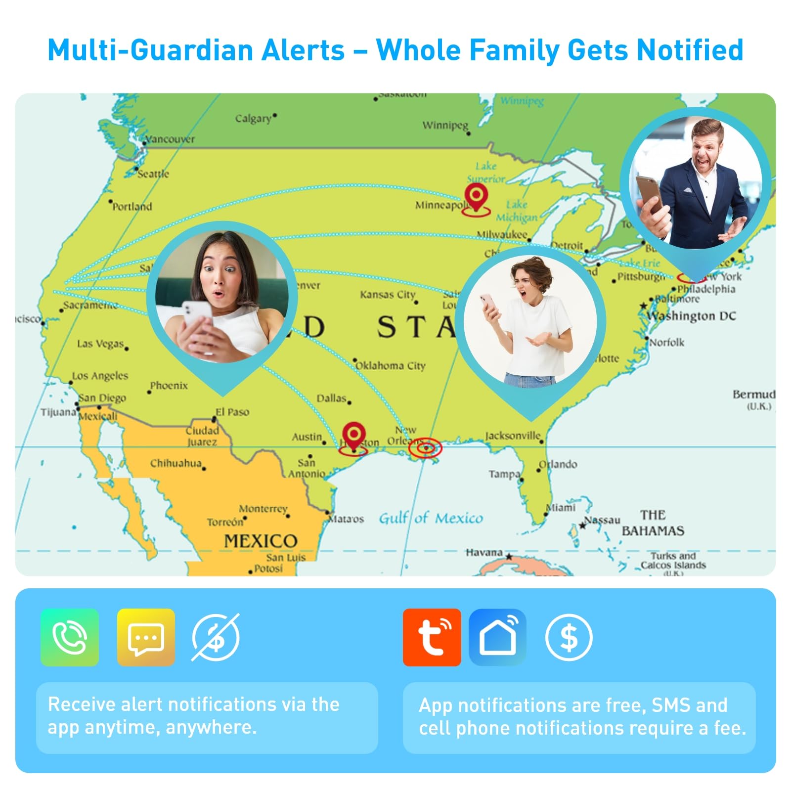 Sanjie WiFi Caregiver Pager with Emergency Call Buttons – APP Alerts for Seniors, Disabled & Remote Care