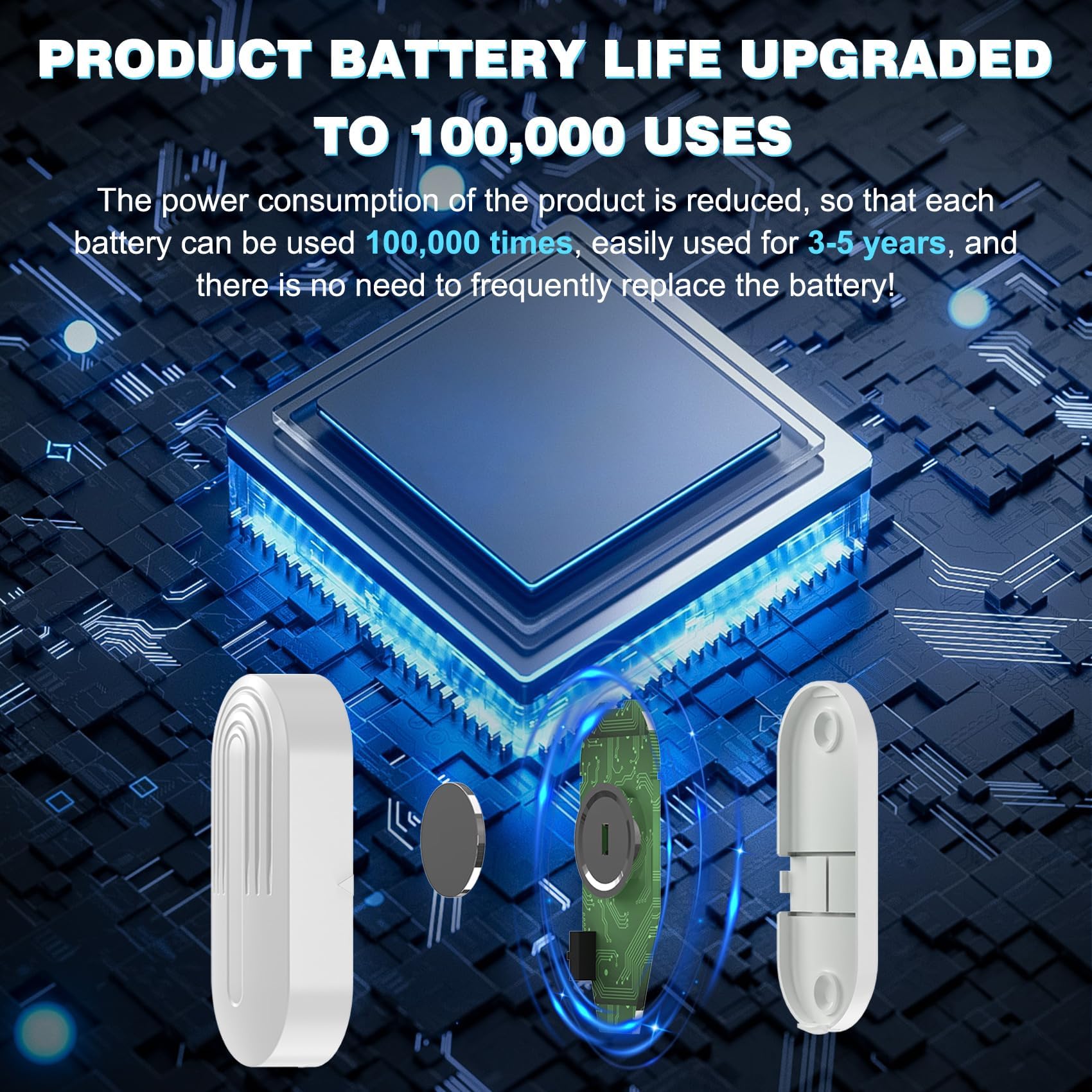 SanJie Wireless Door Chime for Business & Home – 500FT Range Entry Alert with 26 Chimes & Volume Control